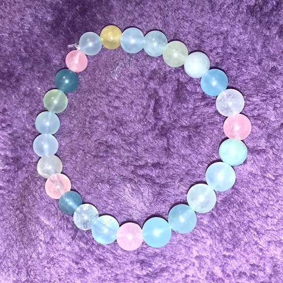 🪬2/$20🪬New 8mm Nat Morganite Stretch Bracelet (Fits a Larger Wrist 7.5-9”) - Picture 3 of 16